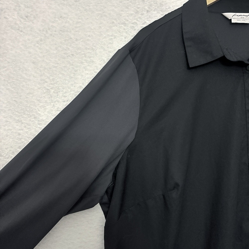 Foxcroft Women's Button Down Top Multifabric Minimalist Career‎ Stretch Size 3X - Picture 4 of 7